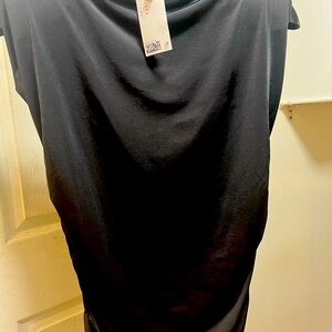 NWT H&M draped mock neck sleeveless top with shoulder pads